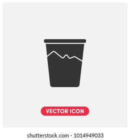 Filled Bin Vector Icon Illustration