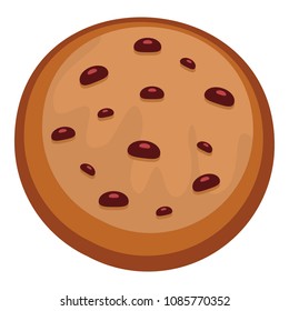 Filled biscuit icon. Flat illustration of filled biscuit vector icon for web