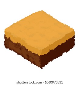 Filled biscuit icon. Isometric illustration of filled biscuit vector icon for web