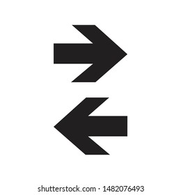 Filled black right left icon