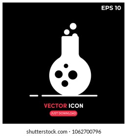 Filled Chemistry Experiment Vector Icon Illustration