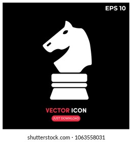 Filled Chess Horse Vector Icon Illustration For Web and Mobile App