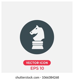 Filled Chess Horse Vector Icon.Flat,Modern,Creative Chess Horse Vector Icon Illustration For Web And Mobile App.Ui/Ux