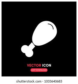 Filled Chicken Vector Icon Illustration