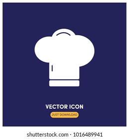 Filled Chief Hat Vector Icon Illustration