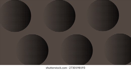 Filled circle halftone dotted icon illustration. Halftone array contains circle elements. Vector illustration of filled circle icon on a white background. Flat abstraction for filled circle object.

