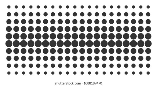 Filled circle icon halftone pattern, designed for backgrounds, covers, templates and abstract effects. Vector filled circle objects arranged into halftone array.