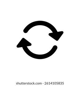 Filled Circular Refresh Arrow Rotating Clockwise Icon