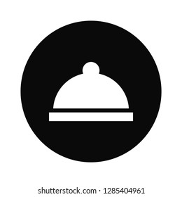 Filled Cloche icon vector isolated on white background. Modern food cover symbol in trendy flat style for mobile app and web design.