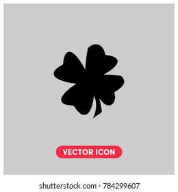 Filled Clover Vector Icon Illustration For Web And Mobile App.Ui/Ux.Premium Quality.