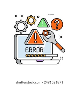 Icono de color relleno, Ilustración vectorial