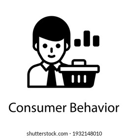 Filled design of customer behavior icon