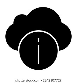 Icono de diseño relleno de información de nube