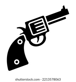 Filled design icon of gun