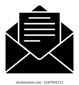 Filled design icon of mail