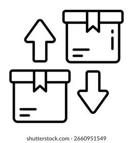 A filled design icon of parcel excuse
