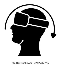 Icono de diseño relleno de gafas VR 