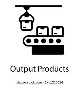 Filled design of output products icon