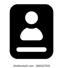 A filled design of personal profile icon, editable glyph vector 