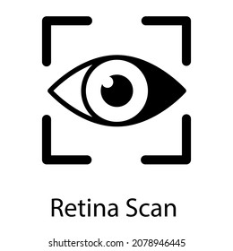 Filled Design Of Retina Scan Icon.