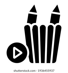 Filled design vector of video edit