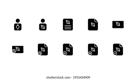 gefüllte Designersymbole Set 1