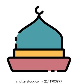 Icono de cúpula rellena con fondo blanco para tu diseño web.