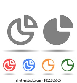 Filled and empty round chart icon vector logo isolated on background