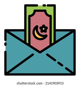 Filled Envelope icon with white background for your web design.