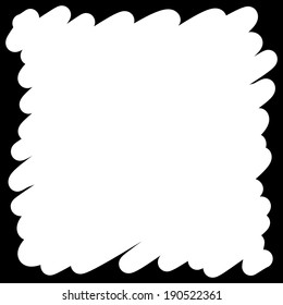 Filled felt pen white background