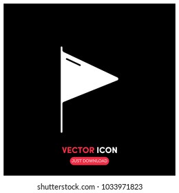 Filled Flag Vector Icon Illustration