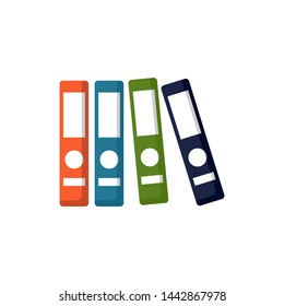 Filled flat office folders vector icon.flat sign for mobile and web design. Binder. Book. Files. icon. Pixel perfect vector graphics Symbol logo illustration.