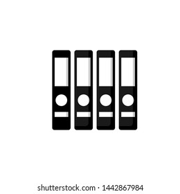 Filled flat office folders vector icon.flat sign for mobile and web design. Binder. Book. Files. icon. Pixel perfect vector graphics Symbol logo illustration.