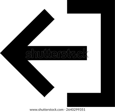 Filled glyph icon featuring an arrow pointing towards the bottom right corner, likely part of a simple icon set.