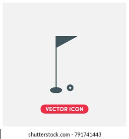 Filled Golf Sport Vector Icon