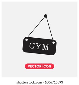 Filled Gym Vector Icon Illustration.Light Backround.Premium Quality.