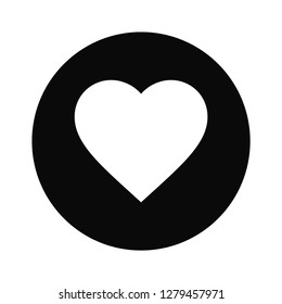 Filled Heart icon vector isolated on white background. Modern symbol in trendy flat style for mobile app and web design.