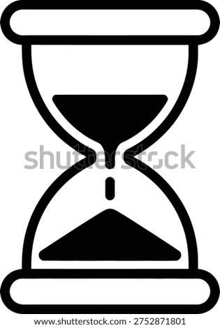 Filled Hourglass Sand Timer Icon for Time Running Out and Progress
