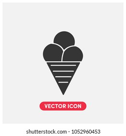 Filled Ice Cream Vector Icon Illustration