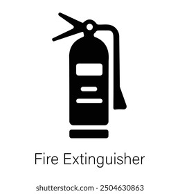 A filled icon of fire extinguisher