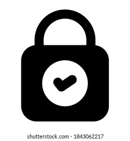 Icono relleno de bloqueo seguro