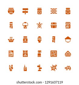 filled icon set. Collection of 25 filled filled icons included Turtle, Tortoise, Sign Post, Bug detector