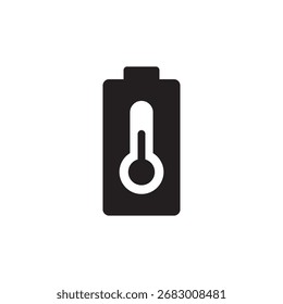 Filled icon showing EV battery temperature or cooling system.