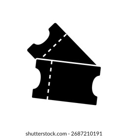 Ein ausgefülltes Symbol eines einfachen Coupons oder Tickets.