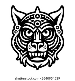 Filled icon of a taino guardian animal