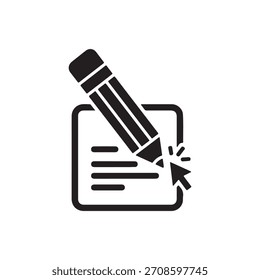 Icono relleno de una herramienta para dibujar, escribir o editar contenido.
