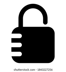 Filled icon of unlock in editable vector design 