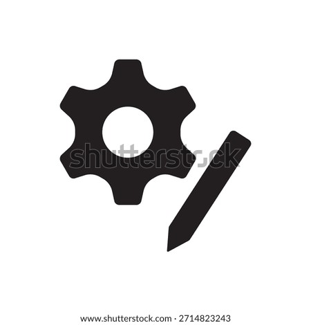 Filled illustration of a simple spanner or wrench tool icon.