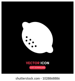 Filled Lemon Vector Icon Illustration