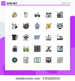 Filled line Flat Color Pack of 25 Universal Symbols of people; patrick; male; saint; spring Editable Vector Design Elements